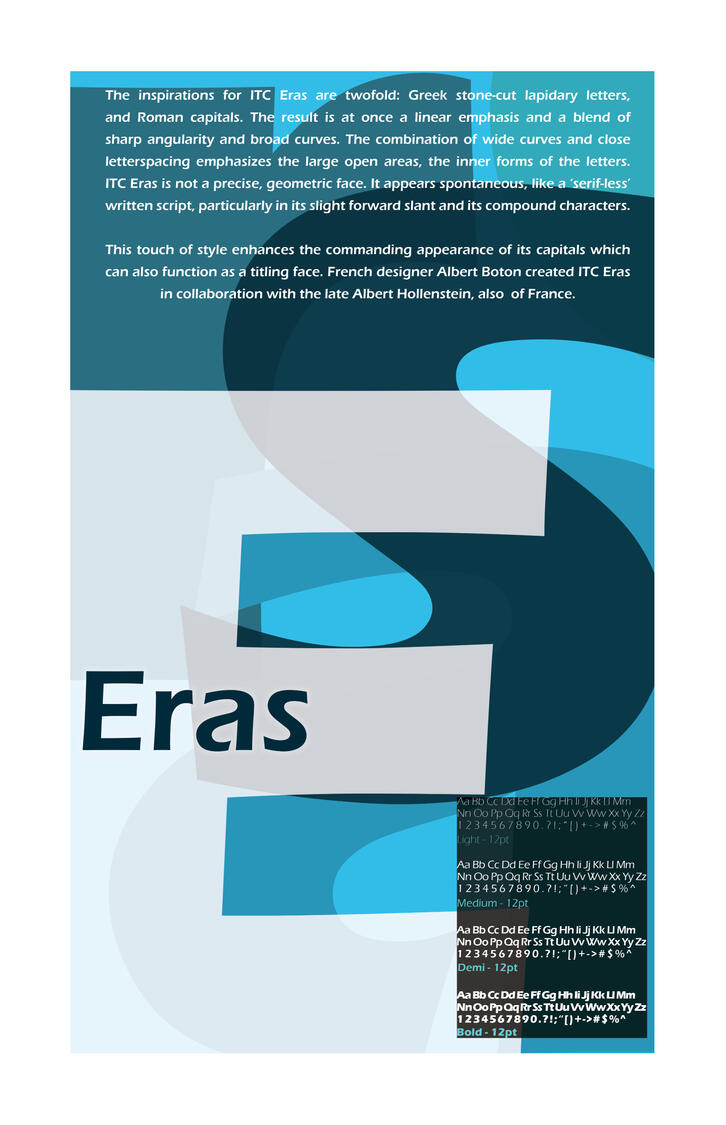 Eras Typeface Showcase
