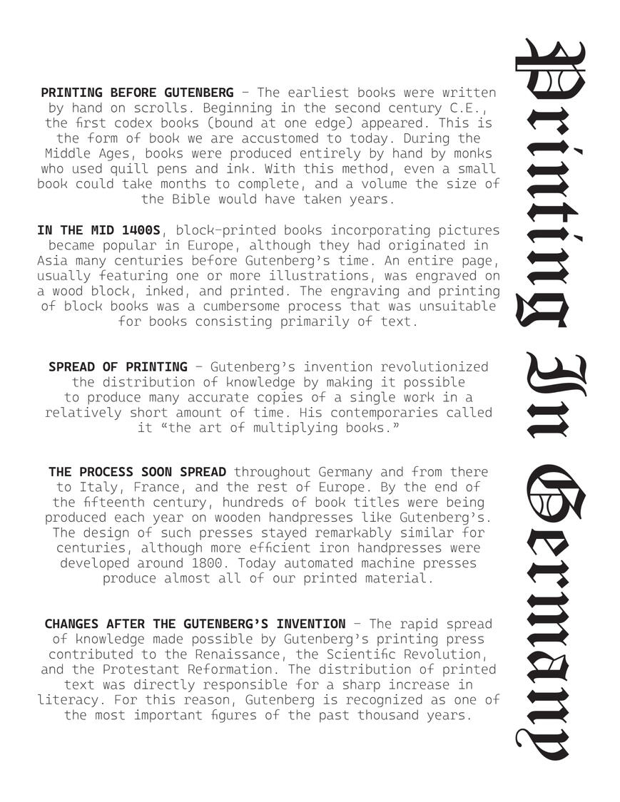 Printing in Germany Layout Design