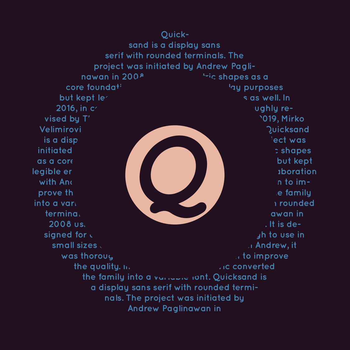 Quicksand Typeface Showcase