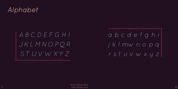 Quicksand font showcase - alphabet